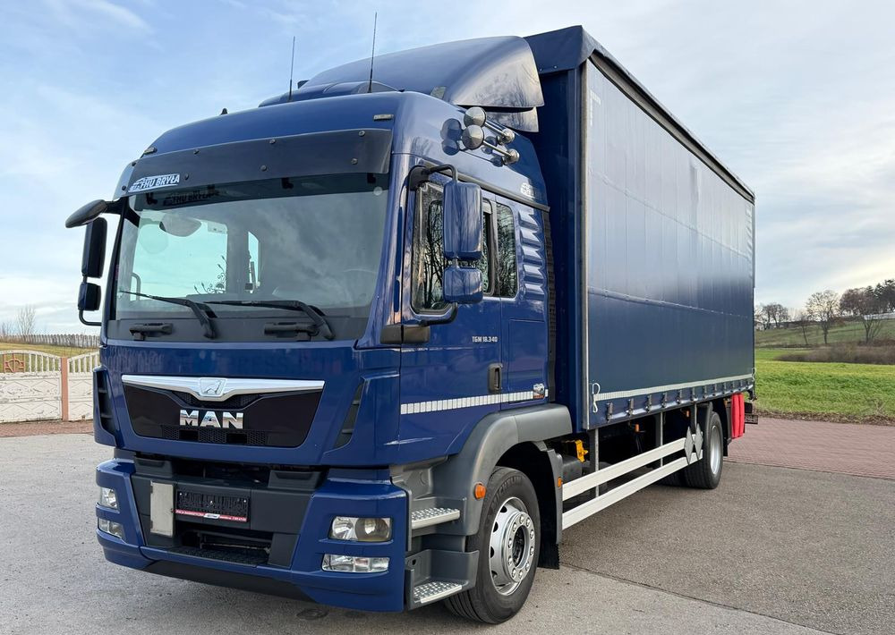 Camion à rideaux coulissants MAN TGM 18.340 / FIRANKA / SPROWADZONY /  9100 ŁADOWNOŚĆ / 18 PALET / E6 /  WINDA /: photos 12
