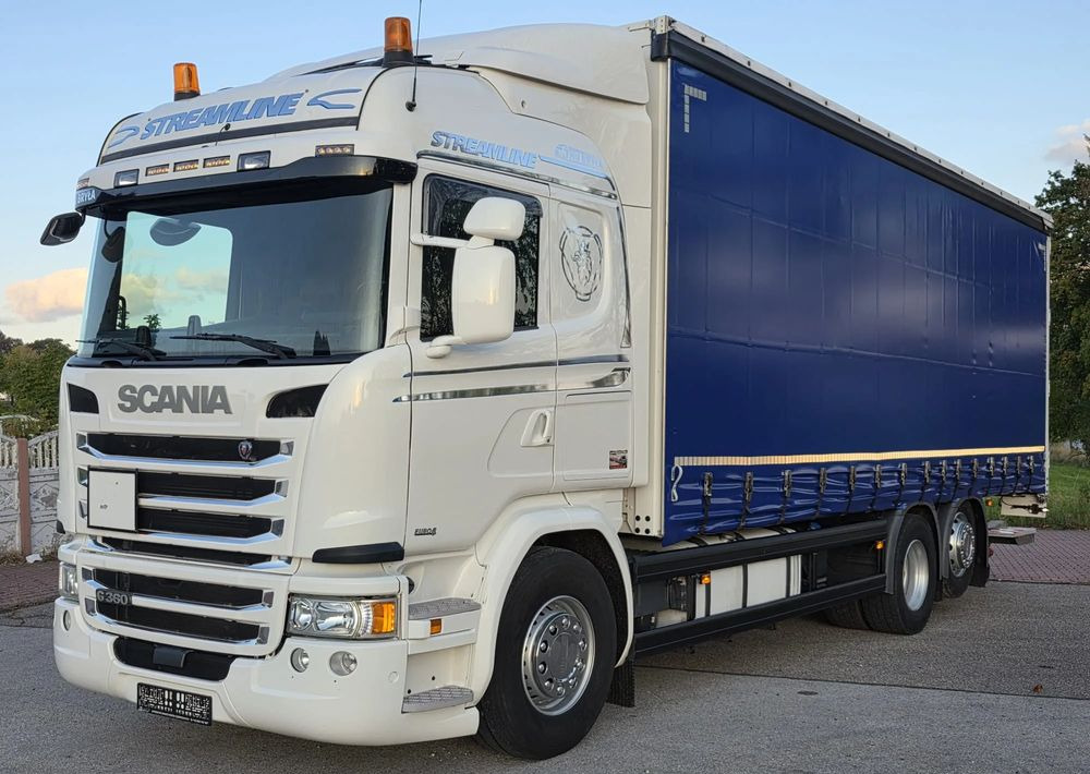Scania G360 / BURTO-FIRANKA / 3 OSIE / WINDA / 20PALET / E6 / SYPIALNA KABINA / SPROWADZONY / JAK NOWA  PRZEBIEG 490TYŚ / ŁADOWNOŚĆ 14500KG / - Camion à rideaux coulissants: photos 1 Scania G360 / BURTO-FIRANKA / 3 OSIE / WINDA / 20PALET / E6 / SYPIALNA KABINA / SPROWADZONY / JAK NOWA  PRZEBIEG 490TYŚ / ŁADOWNOŚĆ 14500KG / - Camion à rideaux coulissants: photos 1