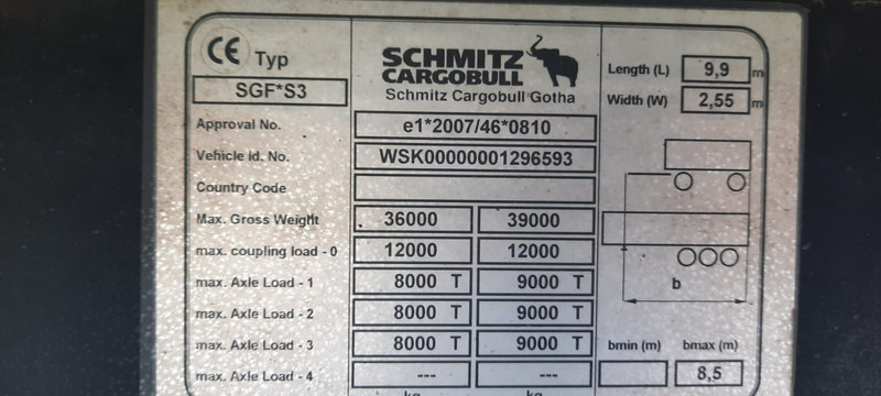Schmitz Cargobull 3-Achser 48 qubik Getreidekipper - Semi-remorque benne: photos 5 Schmitz Cargobull 3-Achser 48 qubik Getreidekipper - Semi-remorque benne: photos 5