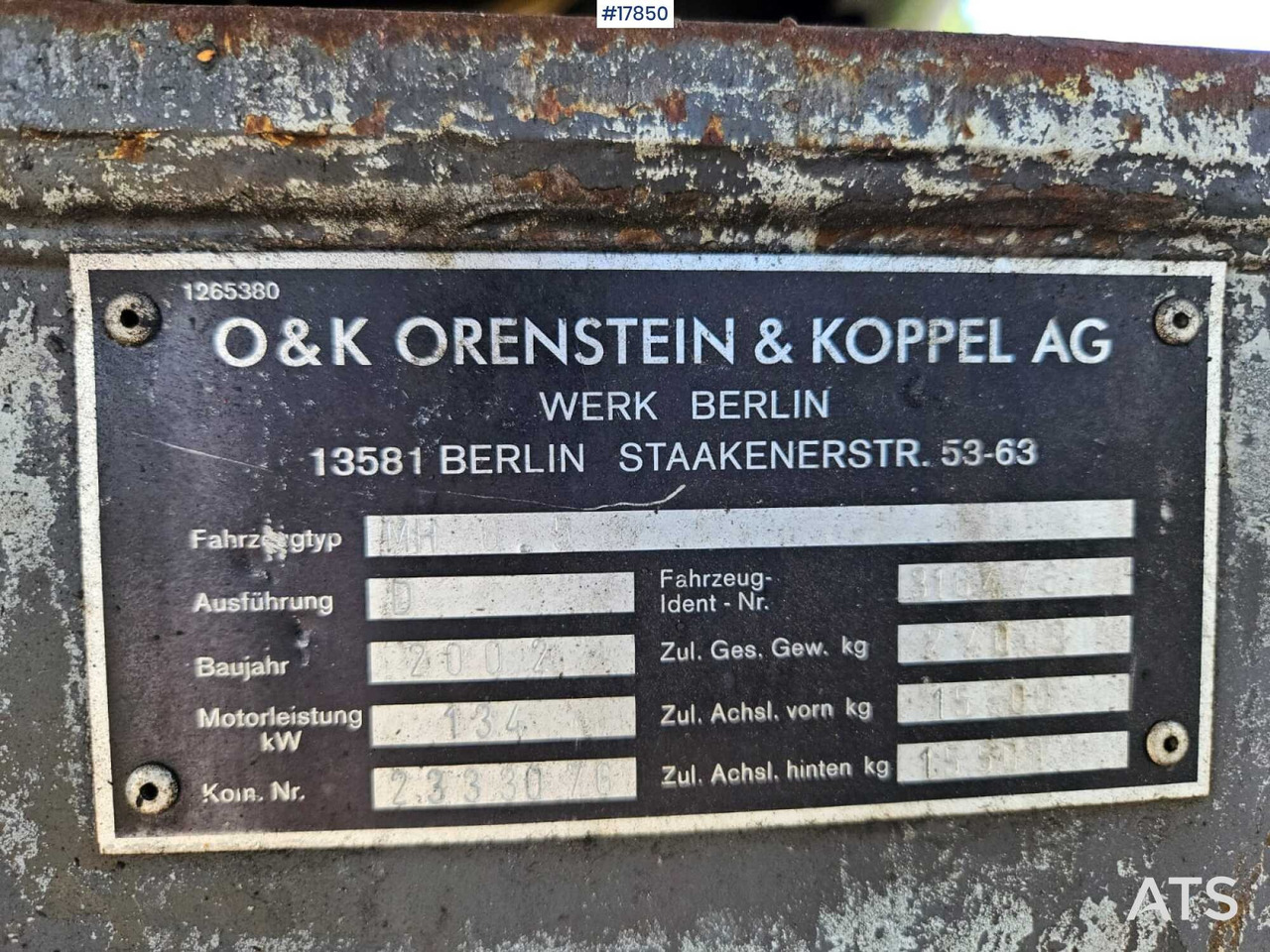 Pelle de manutention 2002 O&K MH: photos 20 Pelle de manutention 2002 O&K MH: photos 20