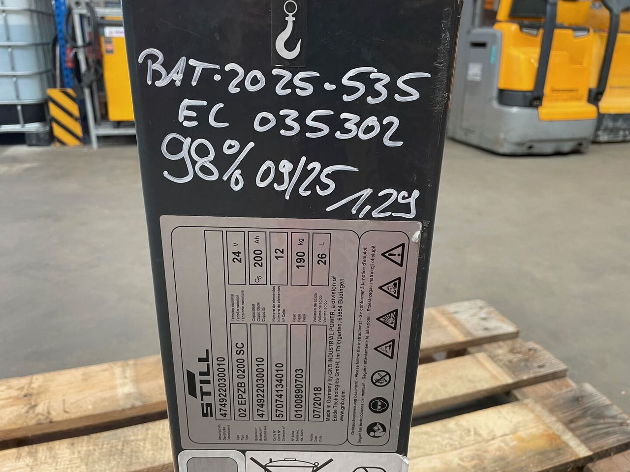Exide 24 Volt I 2EPzB 200 - Accumulateur pour Matériel de manutention: photos 5 Exide 24 Volt I 2EPzB 200 - Accumulateur pour Matériel de manutention: photos 5