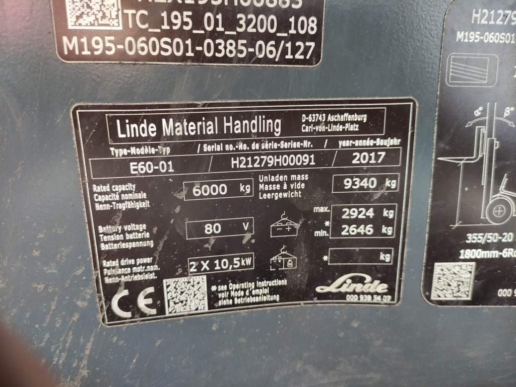 Linde E60-01-127 - Chariot élévateur électrique: photos 5 Linde E60-01-127 - Chariot élévateur électrique: photos 5