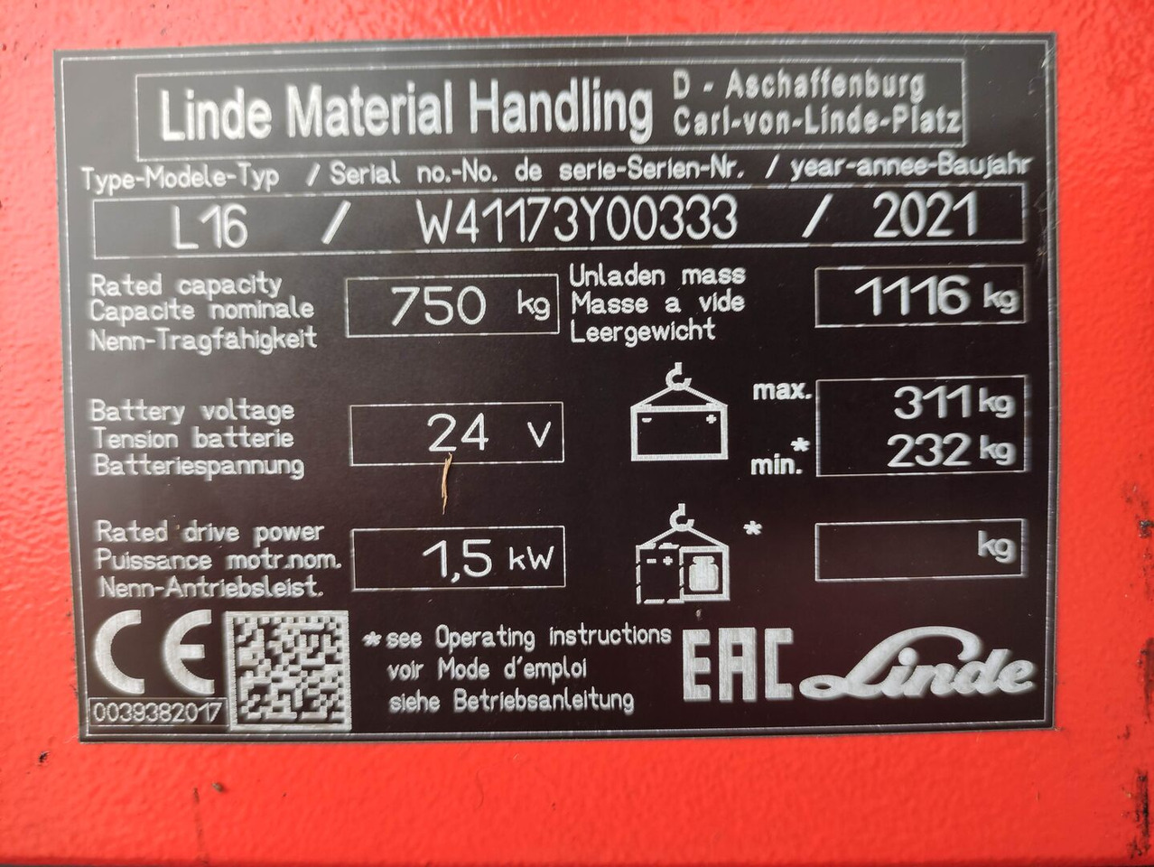 Linde L16i-1173 - Gerbeur: photos 5 Linde L16i-1173 - Gerbeur: photos 5