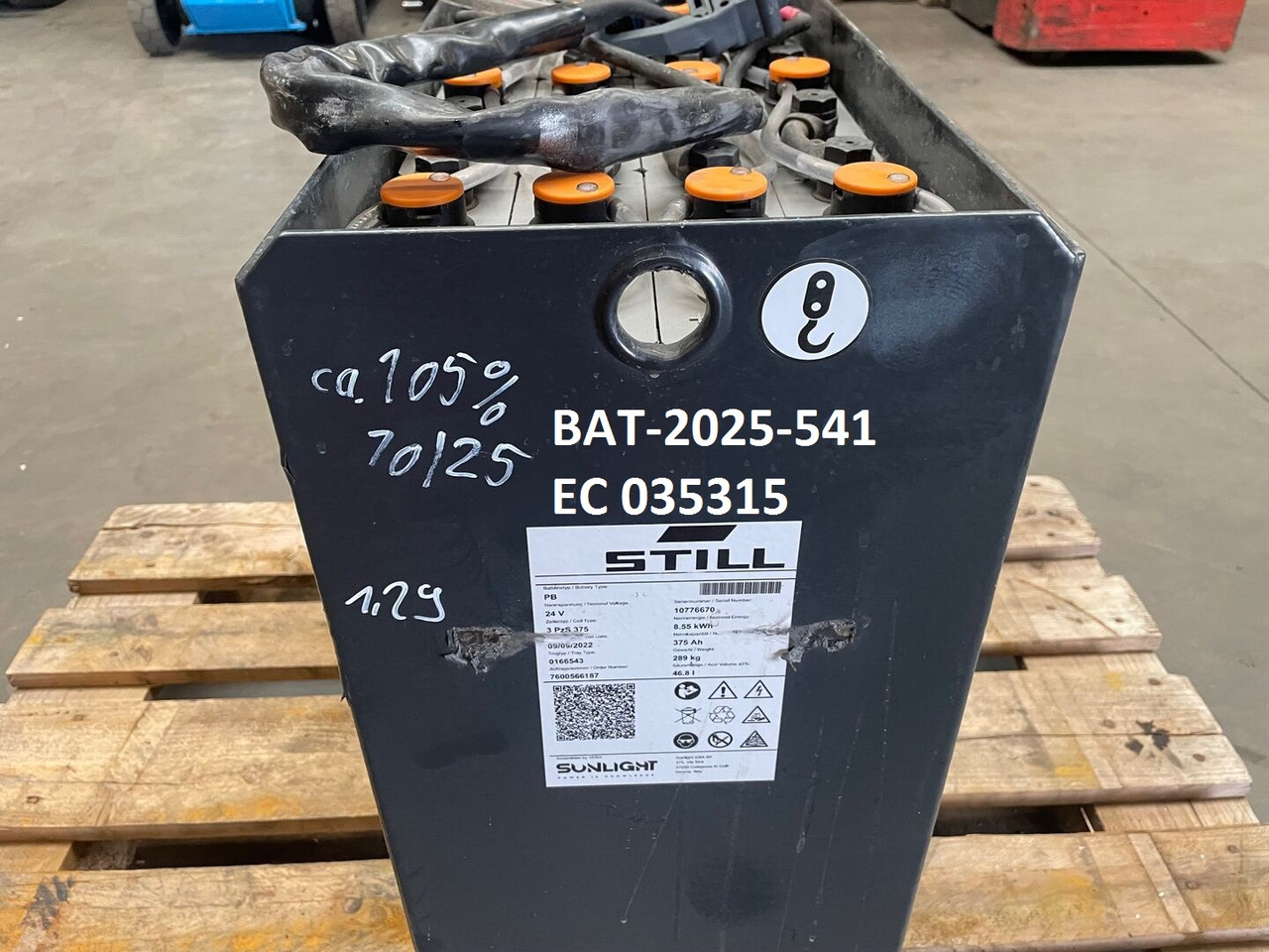 Sunlight I 24 Volt I 3 PzS 375 - Accumulateur pour Matériel de manutention: photos 5 Sunlight I 24 Volt I 3 PzS 375 - Accumulateur pour Matériel de manutention: photos 5