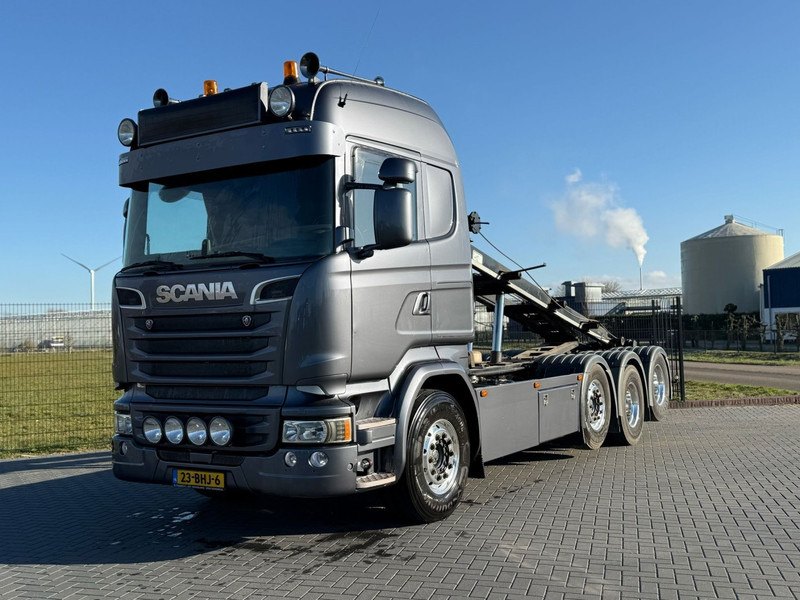 Scania R450 HANDGESCHAKELD, KABELSYSTEEM, ALCOA, LEATHER. - Camion ampliroll: photos 1 Scania R450 HANDGESCHAKELD, KABELSYSTEEM, ALCOA, LEATHER. - Camion ampliroll: photos 1