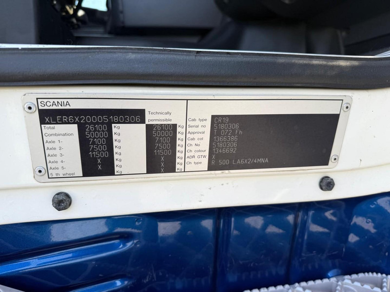 Tracteur routier Scania R 500 A 6X2/4 STEERING PUSHER, MANUEL, RETARDER, LEATHER, TOP.: photos 20