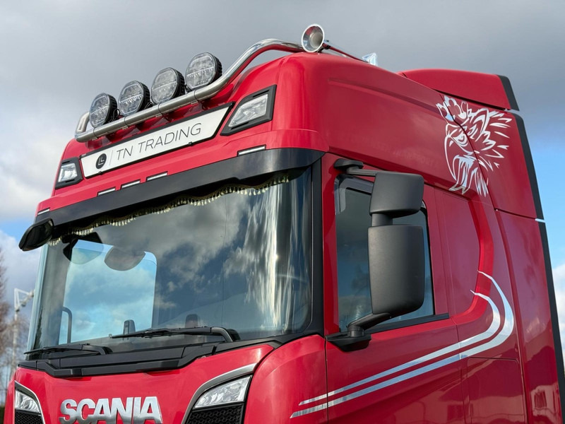 Tracteur routier Scania R520 V8 NGS VOLLUCHT, LEER, BULLBAR, ZONDER EGR, BOOGIE.: photos 6