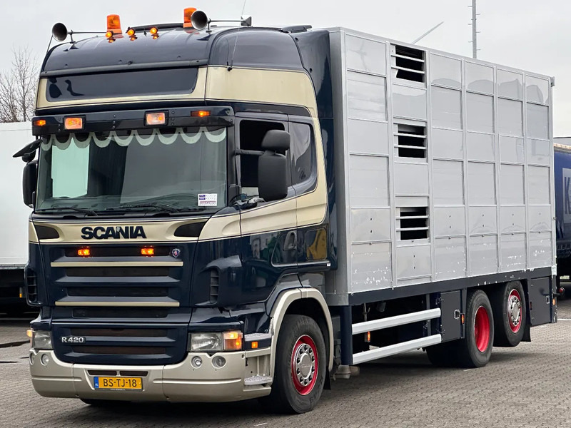 Scania R420 6x2 Topline / 3 Stock Animal Transport / Retarder / Euro 5 - Camion bétaillère: photos 1 Scania R420 6x2 Topline / 3 Stock Animal Transport / Retarder / Euro 5 - Camion bétaillère: photos 1