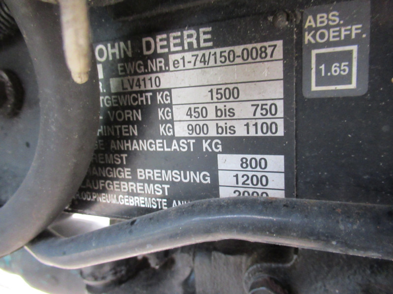 Tracteur agricole John Deere 4110 4WD 4x4 Hydrostaat Cabine: photos 13