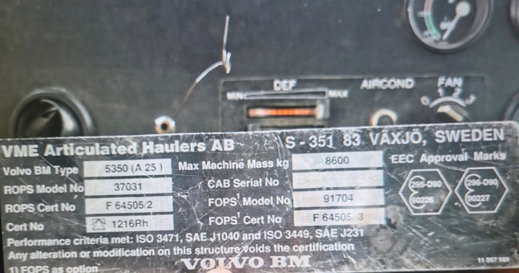 Tombereau articulé Volvo A 25 C: photos 9 Tombereau articulé Volvo A 25 C: photos 9