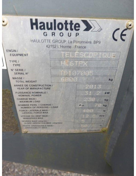Nacelle télescopique Haulotte H 16 TPX: photos 15 Nacelle télescopique Haulotte H 16 TPX: photos 15