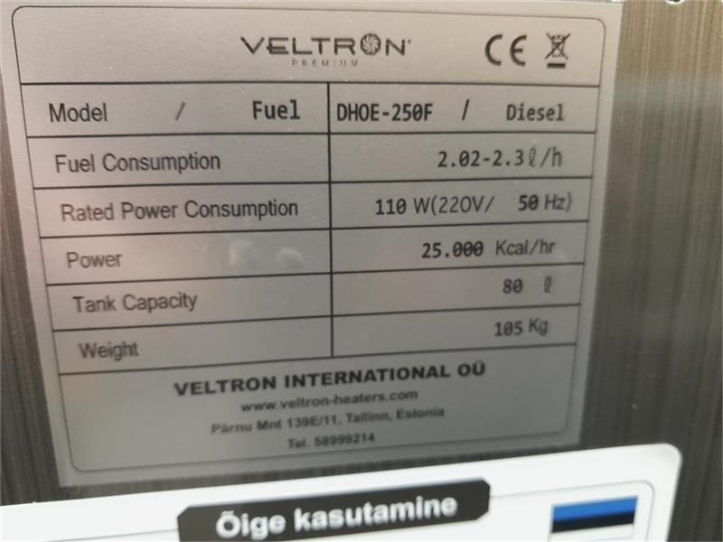 - - - VeLTRON HEATER MED BLÆSER - Réchauffeur de construction: photos 5 - - - VeLTRON HEATER MED BLÆSER - Réchauffeur de construction: photos 5