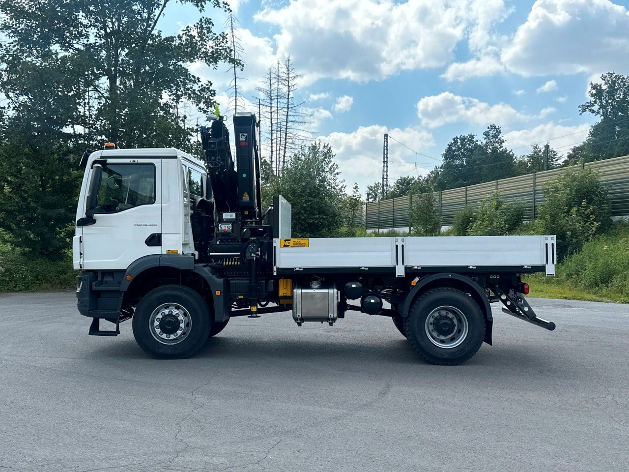 Camion plateau, Camion grue MAN TGM 18.320 4x4 Euro 6e Pritsche Hiab 228-4 Kran: photos 12