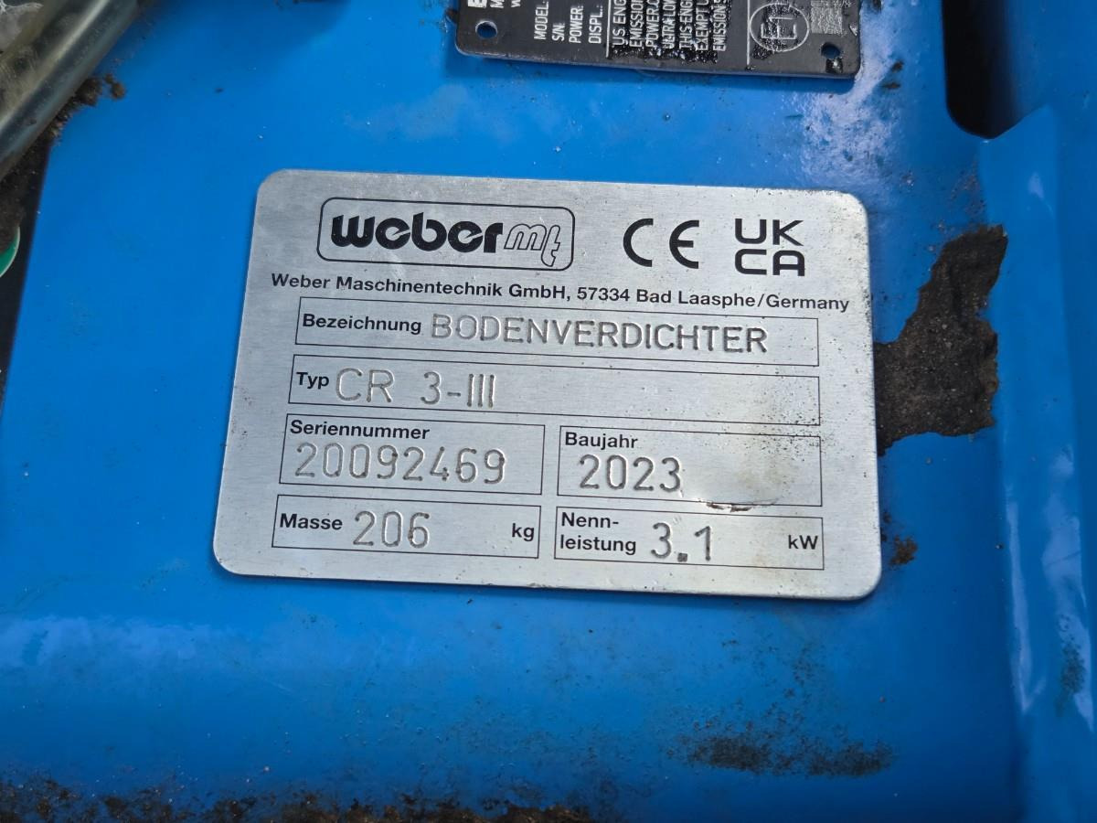 Weber CR3 Trilplaat 2023 - Plaque vibrante: photos 2 Weber CR3 Trilplaat 2023 - Plaque vibrante: photos 2