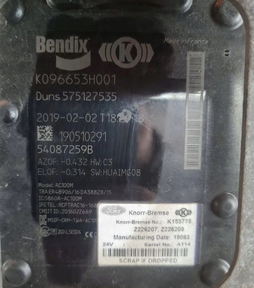 RADAR DISTRONIK CZUJNIK SENSOR MOCOWANIE FORD F-MAX 500 TRUCKS EURO 6 K096653H001 575127535 JC46 9G853 BC - Capteur: photos 5 RADAR DISTRONIK CZUJNIK SENSOR MOCOWANIE FORD F-MAX 500 TRUCKS EURO 6 K096653H001 575127535 JC46 9G853 BC - Capteur: photos 5