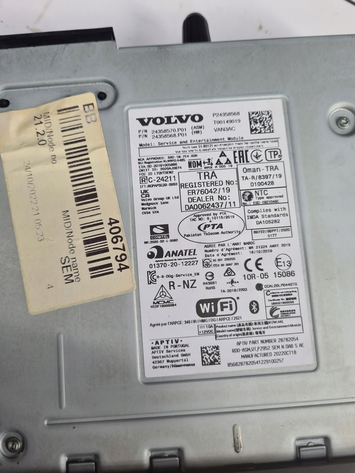 VOLVO RADIO MODUŁ SEM RADIA WIFI BLUETOOTH VOLVO FH 4 FM 4 FH 5 FM 5 FMX - Cabine et intérieur pour Camion: photos 5 VOLVO RADIO MODUŁ SEM RADIA WIFI BLUETOOTH VOLVO FH 4 FM 4 FH 5 FM 5 FMX - Cabine et intérieur pour Camion: photos 5