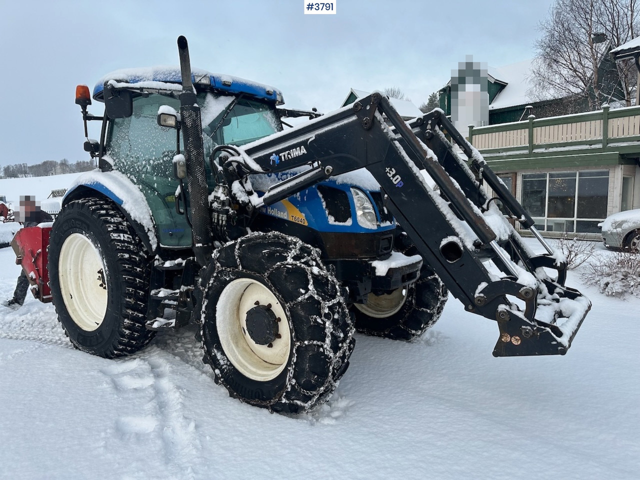 2010 New Holland T6040 4x4 plow rigged tractor w/ Trima +3.0p front loader, brand new chains, snow bucket and Westbjørn snow blower. WATCH VIDEO. - Tracteur agricole: photos 1 2010 New Holland T6040 4x4 plow rigged tractor w/ Trima +3.0p front loader, brand new chains, snow bucket and Westbjørn snow blower. WATCH VIDEO. - Tracteur agricole: photos 1