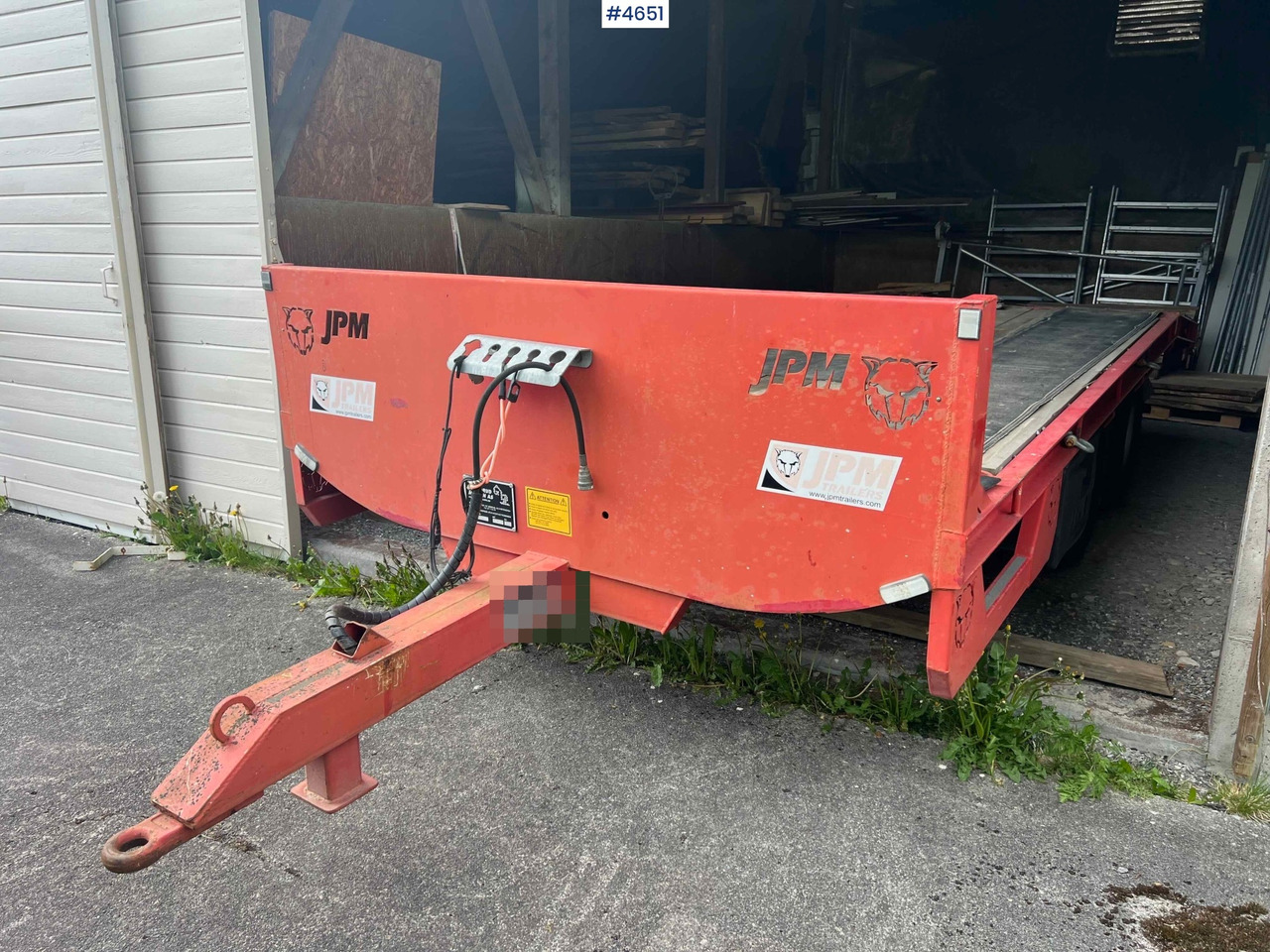 2012 2 axle JPM Machine trailer - Remorque porte-engin surbaissée: photos 2 2012 2 axle JPM Machine trailer - Remorque porte-engin surbaissée: photos 2