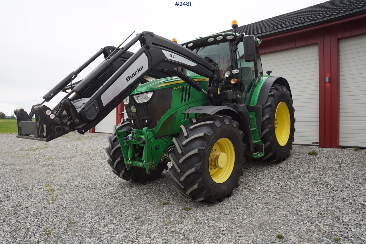 2017 John Deere 6215R w/Quicke loader and front hydraulics - Tracteur agricole: photos 1 2017 John Deere 6215R w/Quicke loader and front hydraulics - Tracteur agricole: photos 1