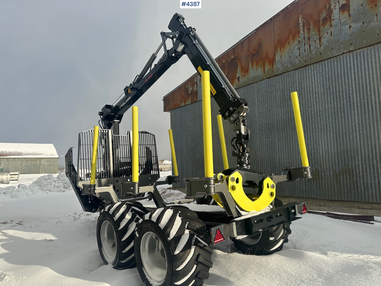 2023 Palms u12 timber trailer w/ Palms 5,85 krane. Never used. - Remorque grumier: photos 3 2023 Palms u12 timber trailer w/ Palms 5,85 krane. Never used. - Remorque grumier: photos 3