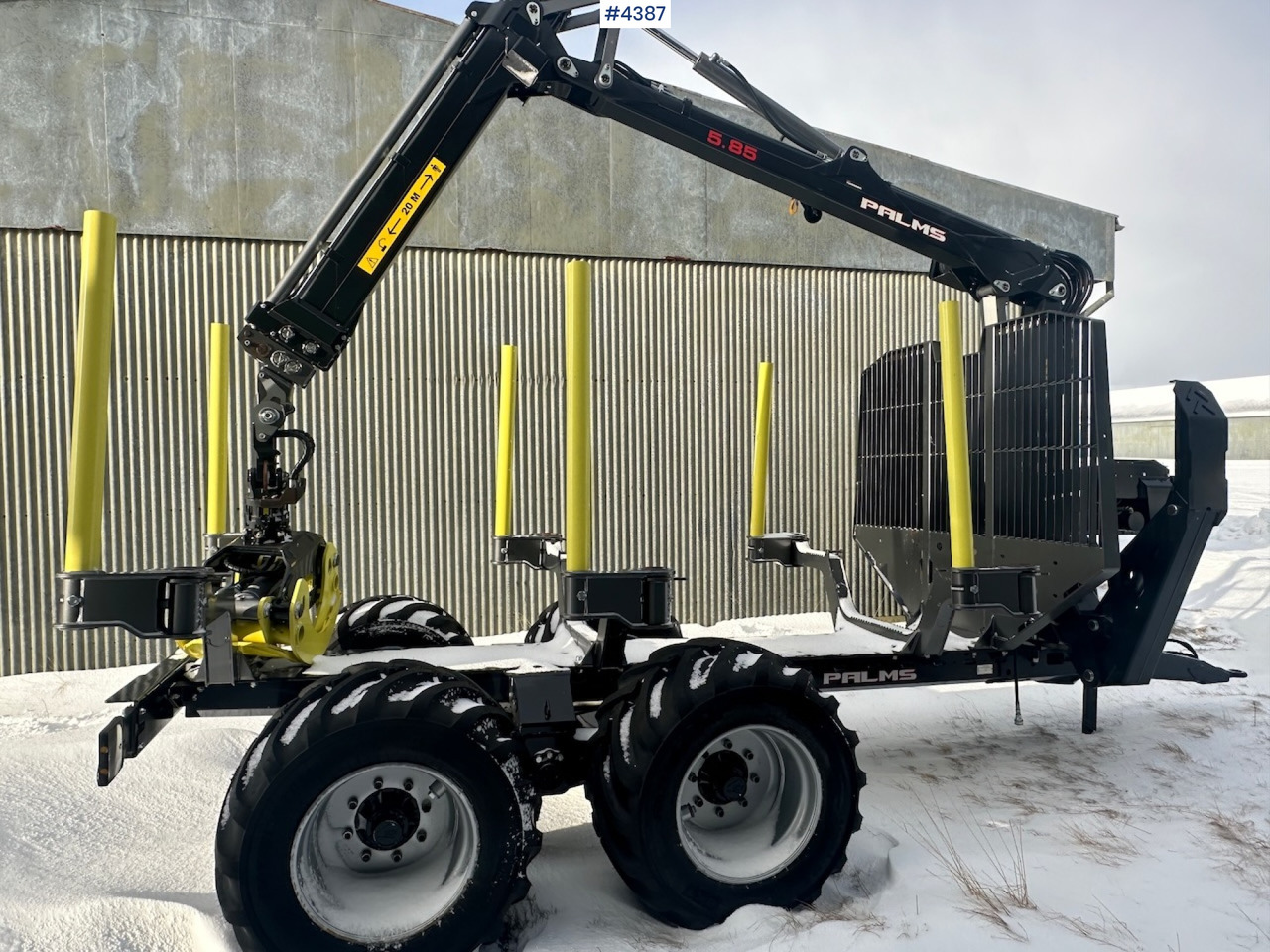 Remorque grumier 2023 Palms u12 timber trailer w/ Palms 5,85 krane. Never used.: photos 9