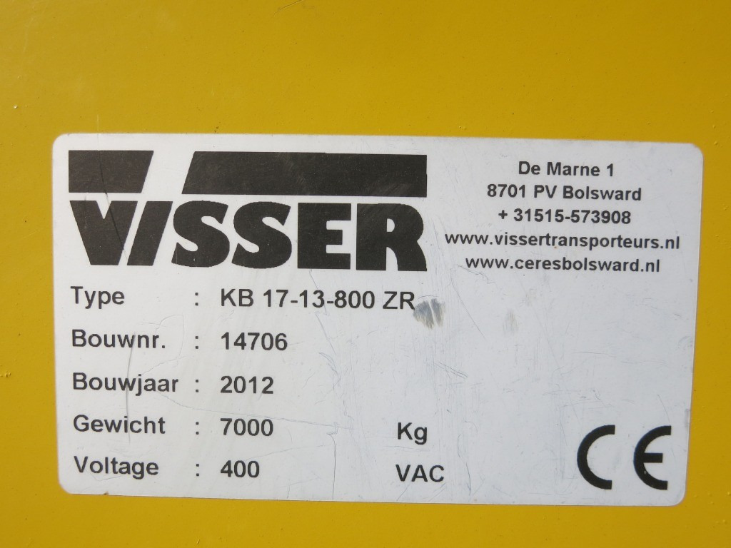 Visser Boxenfueller KB 17-13-800ZR - Équipement de traitement post-récolte: photos 5 Visser Boxenfueller KB 17-13-800ZR - Équipement de traitement post-récolte: photos 5