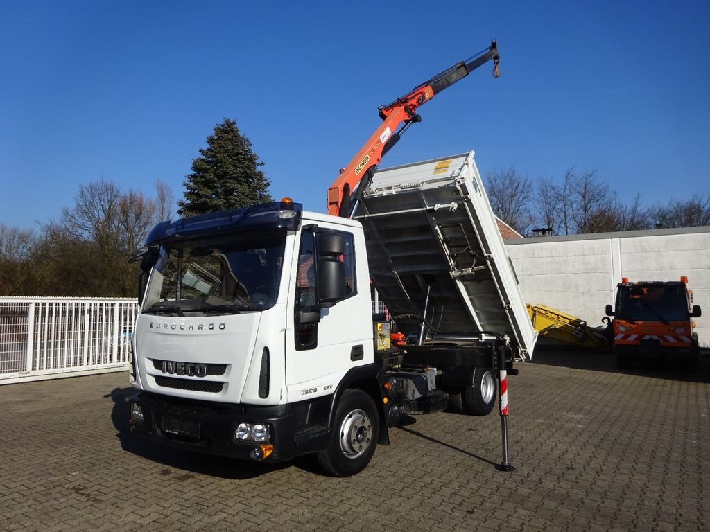 Iveco ML75E18K MEILLER 3Skipper mit PK 7001 Kran 4x2 Iveco ML75E18K MEILLER 3Skipper mit PK 7001 Kran 4x2 - Camion benne, Camion grue: photos 1 Iveco ML75E18K MEILLER 3Skipper mit PK 7001 Kran 4x2 Iveco ML75E18K MEILLER 3Skipper mit PK 7001 Kran 4x2 - Camion benne, Camion grue: photos 1