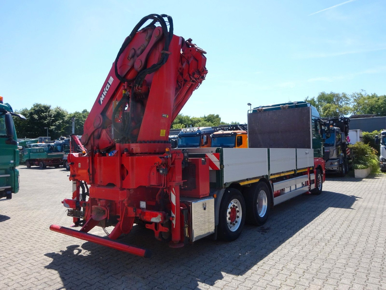 Camion plateau, Camion grue MAN 26.480 TGX + MKG HLK531 Kran +Lift-Lenkachse: photos 12