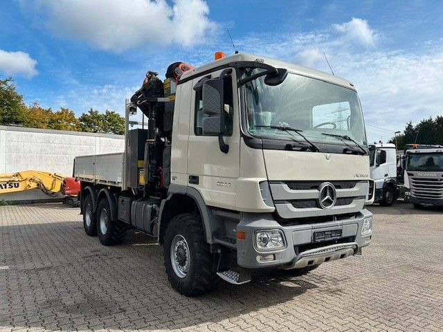 Camion grue Mercedes-Benz 3344 Actros Pritsche + PK 34002 6x6: photos 10