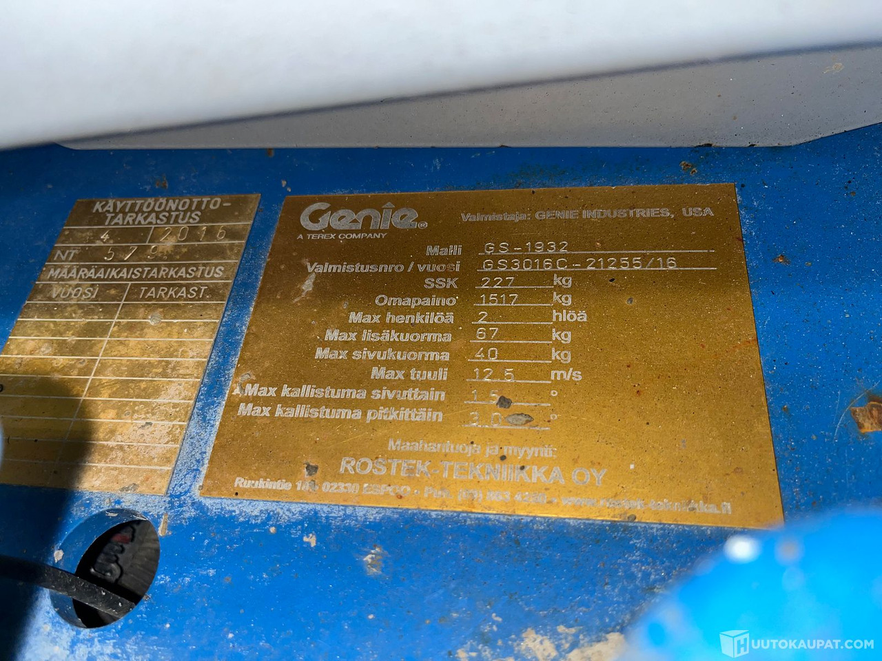 Nacelle ciseaux Genie  GS1932, 2016 Saksilavanostin, Vantaa: photos 6