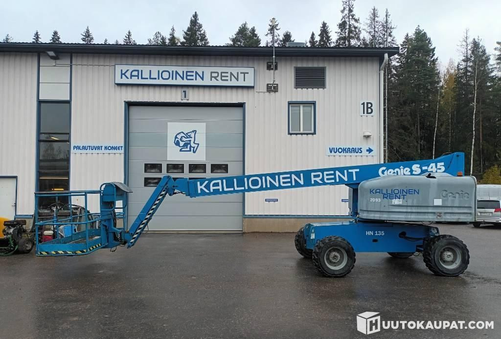 Genie S-45 RT, boom lift, rough-terrain, 2003, Hyvinkää - Nacelle télescopique: photos 1 Genie S-45 RT, boom lift, rough-terrain, 2003, Hyvinkää - Nacelle télescopique: photos 1