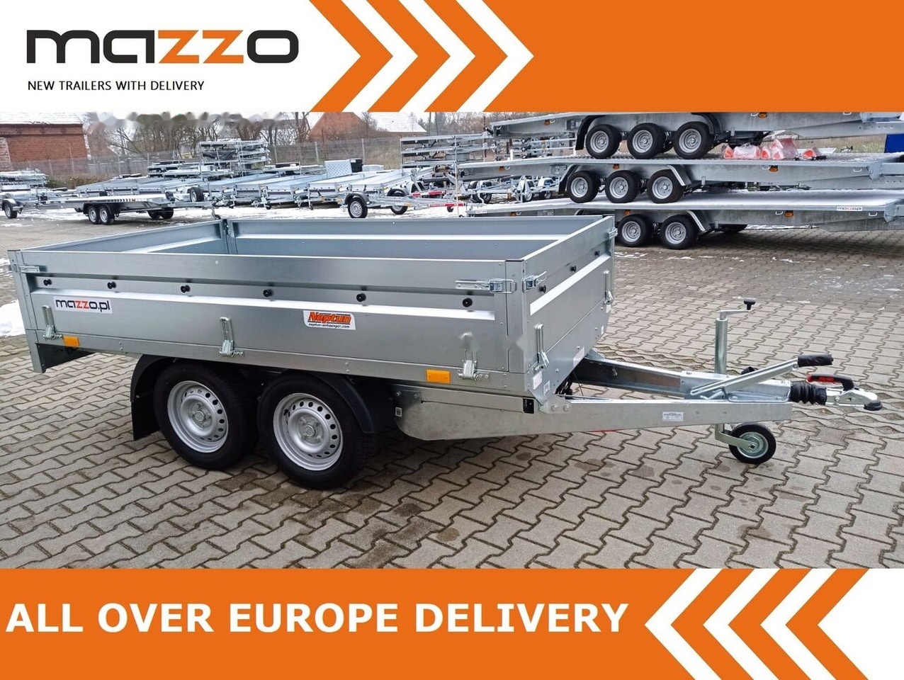 Remorque plateau neuf Neptun Neptun N13-263 2 kps GN156 NORDICA twin-axle trailer GVW 1300 kg: photos 1