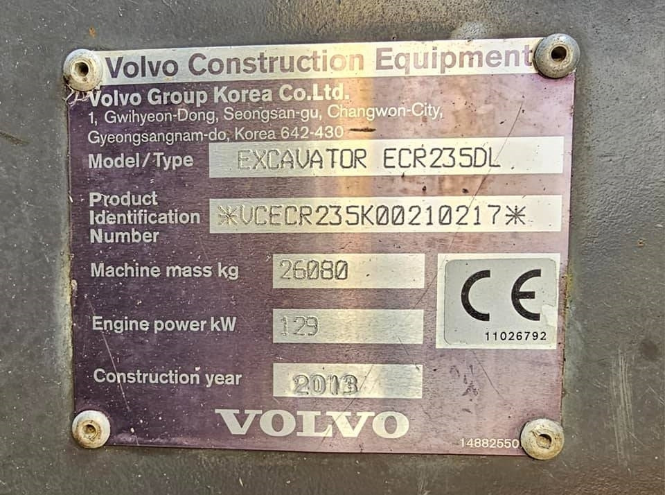 Pelle sur chenille Volvo ECR 235 DL: photos 35
