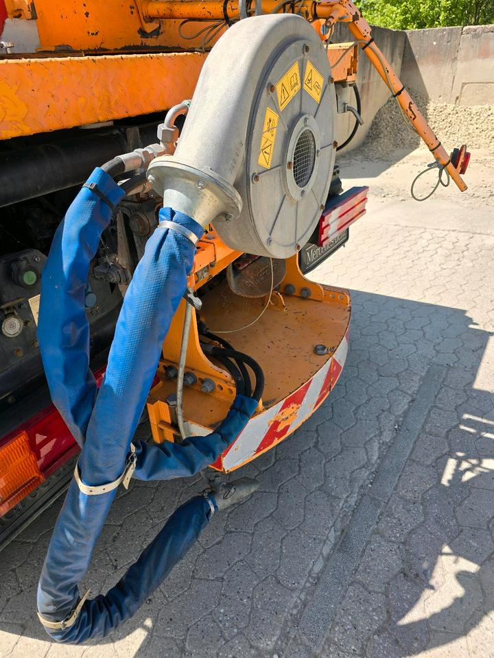 Engin de déneigement Unimog U400 405/12 6-Zylinder mit Mulag Böschungsmäher Böschungsmulcher Frontmäher Randstreifenmäher Mercedes-Benz U 400 300 500: photos 14
