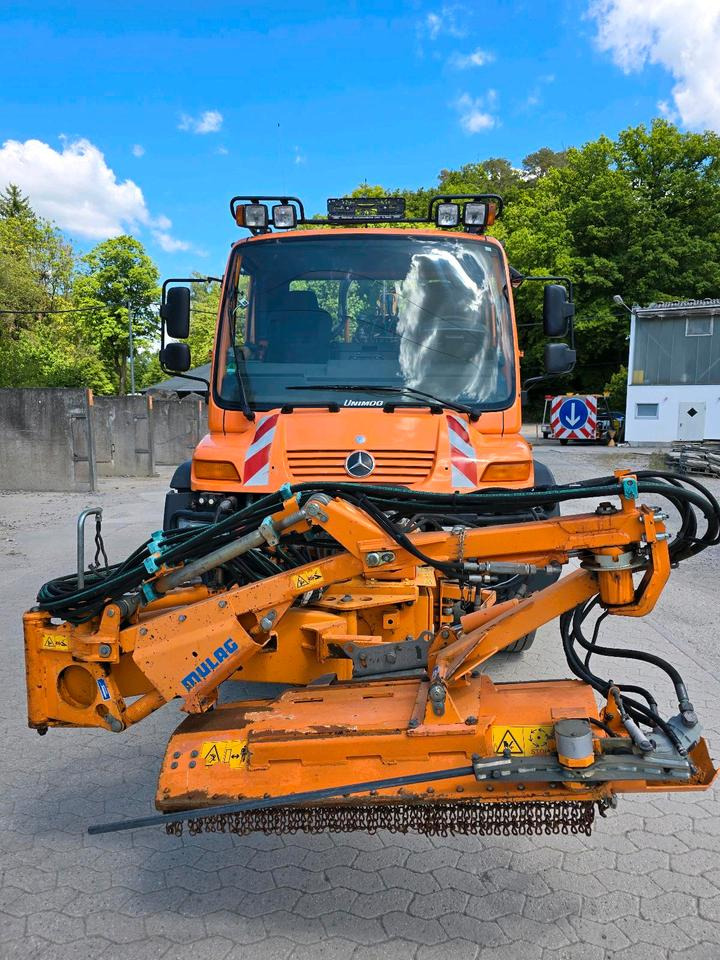 Engin de déneigement Unimog U400 405/12 6-Zylinder mit Mulag Böschungsmäher Böschungsmulcher Frontmäher Randstreifenmäher Mercedes-Benz U 400 300 500: photos 7