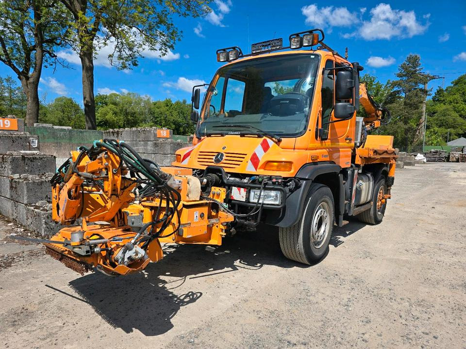 Engin de déneigement Unimog U400 405/12 6-Zylinder mit Mulag Böschungsmäher Böschungsmulcher Frontmäher Randstreifenmäher Mercedes-Benz U 400 300 500: photos 18