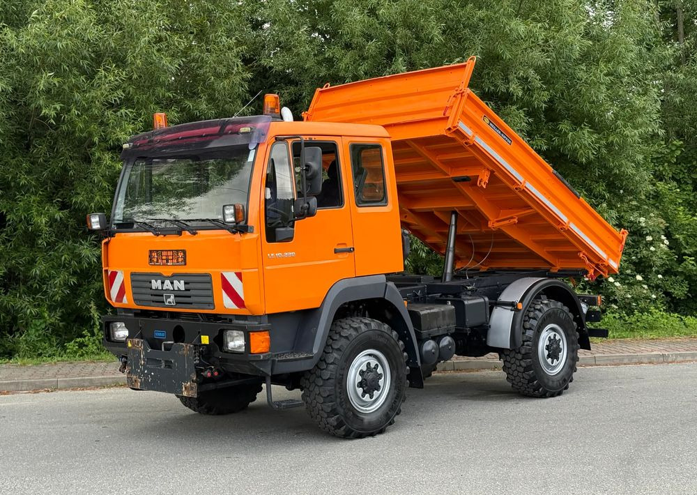 MAN * MAN 10-220 * Kiper Wywrotka Meiller * 4x4 * Zimowe Utrzymanie * Unimog * - Camion benne: photos 1 MAN * MAN 10-220 * Kiper Wywrotka Meiller * 4x4 * Zimowe Utrzymanie * Unimog * - Camion benne: photos 1