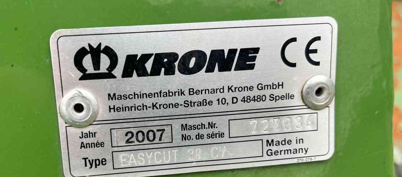 Krone Easycut 28 CV frontmaaier, schijvenmaaier, mower Hooibouwmachines - Faucheuse: photos 5 Krone Easycut 28 CV frontmaaier, schijvenmaaier, mower Hooibouwmachines - Faucheuse: photos 5