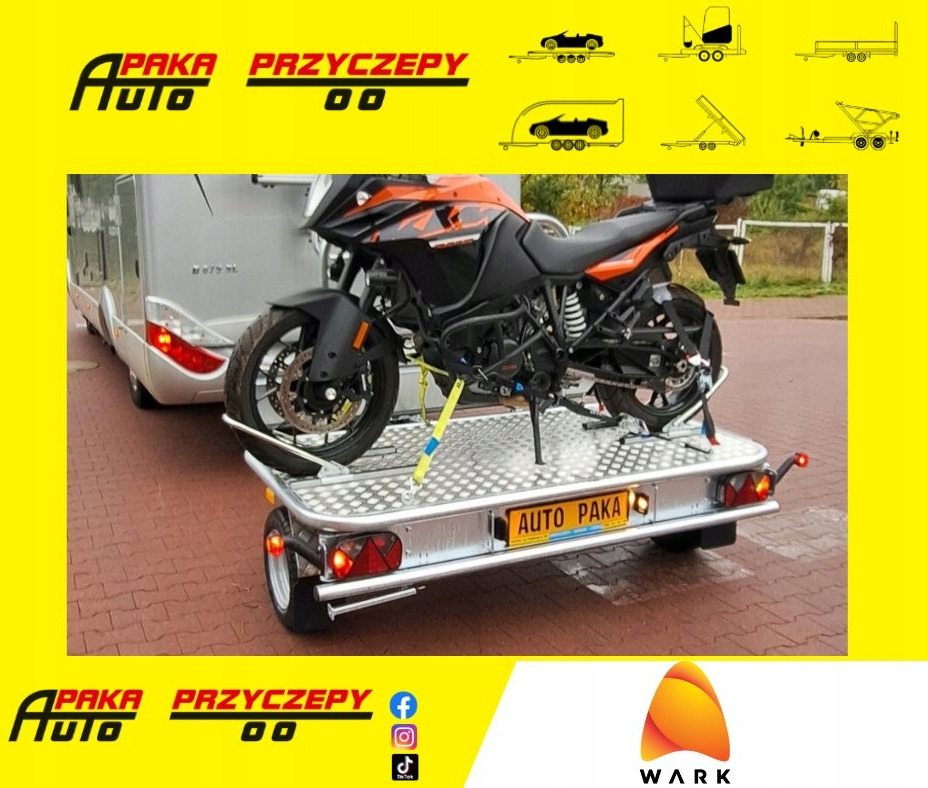 PRZYCZEPA DO POD MOTOCYKL / SKUTER, DMC 750 KG / MOTORCYCLE / SCOOTER TRAILER, DMC 750 KG - Remorque pour moto: photos 1 PRZYCZEPA DO POD MOTOCYKL / SKUTER, DMC 750 KG / MOTORCYCLE / SCOOTER TRAILER, DMC 750 KG - Remorque pour moto: photos 1