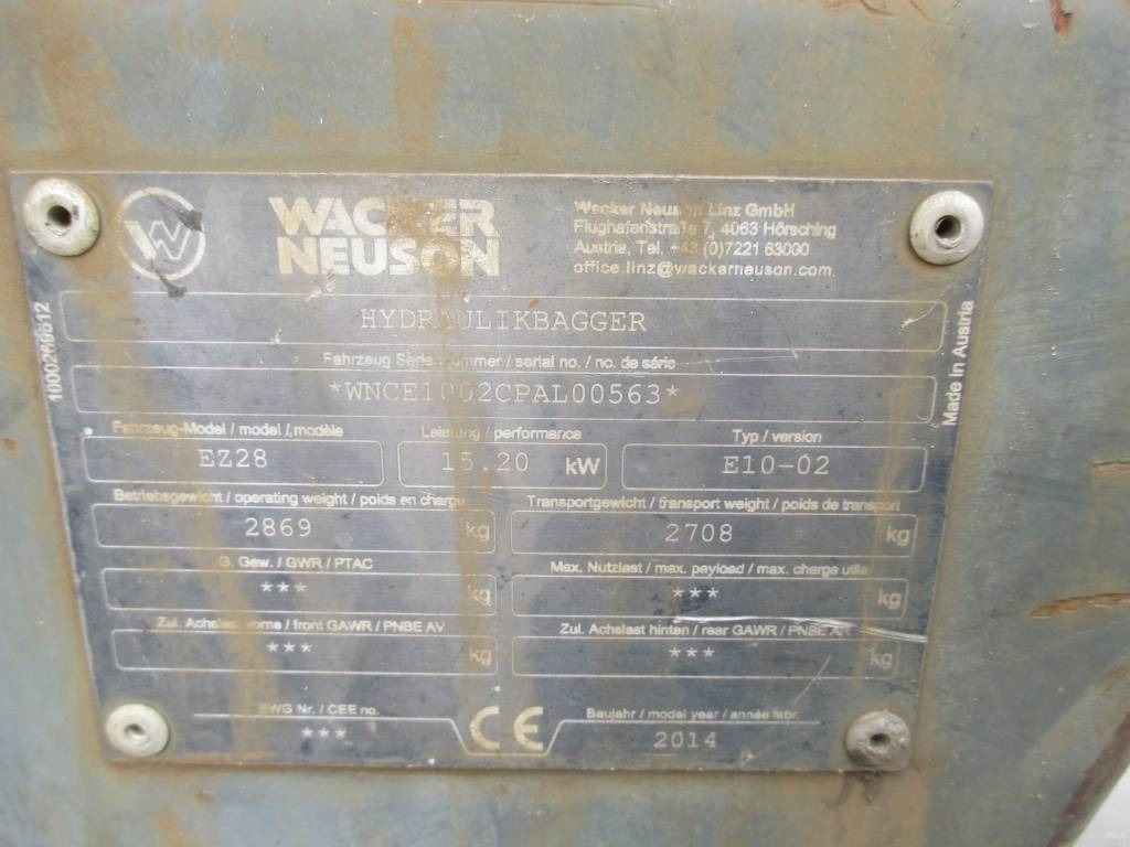 Crédit-bail de Wacker Neuson EZ 28  Wacker Neuson EZ 28: photos 12