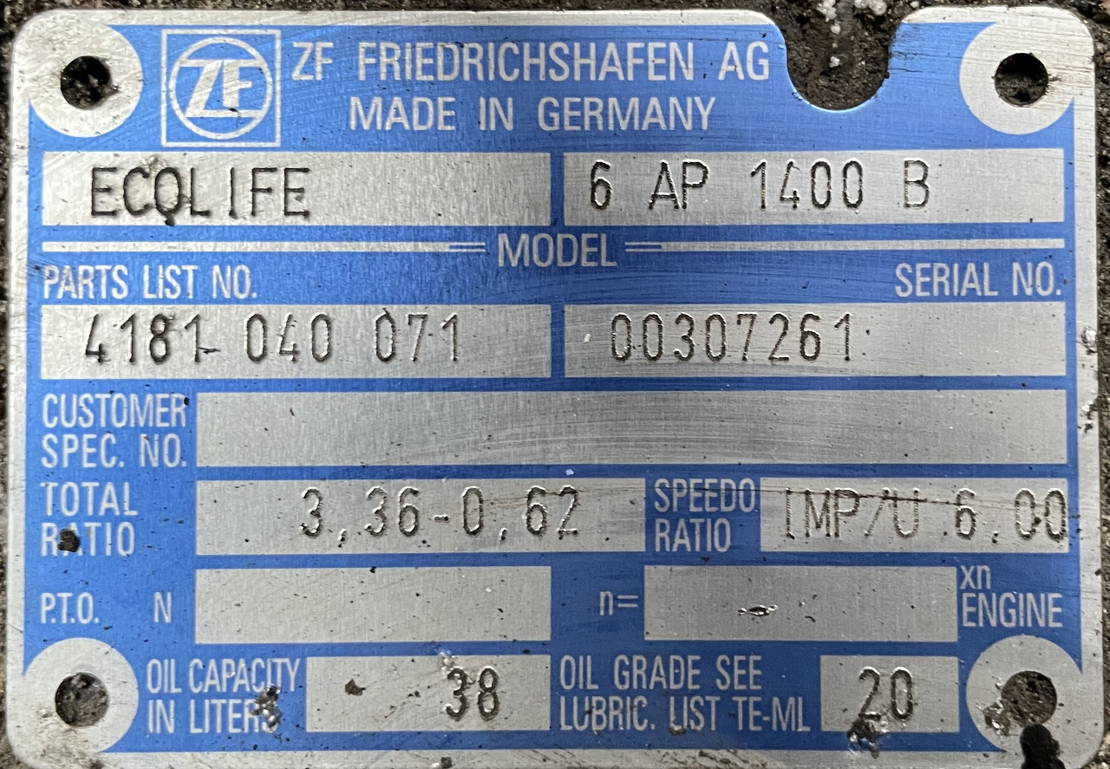 ZF Getriebe ZF 6 AP 1400 B Ecolife 4181040071 6AP1400B Solaris Temsa - Boîte de vitesse pour Bus: photos 2 ZF Getriebe ZF 6 AP 1400 B Ecolife 4181040071 6AP1400B Solaris Temsa - Boîte de vitesse pour Bus: photos 2