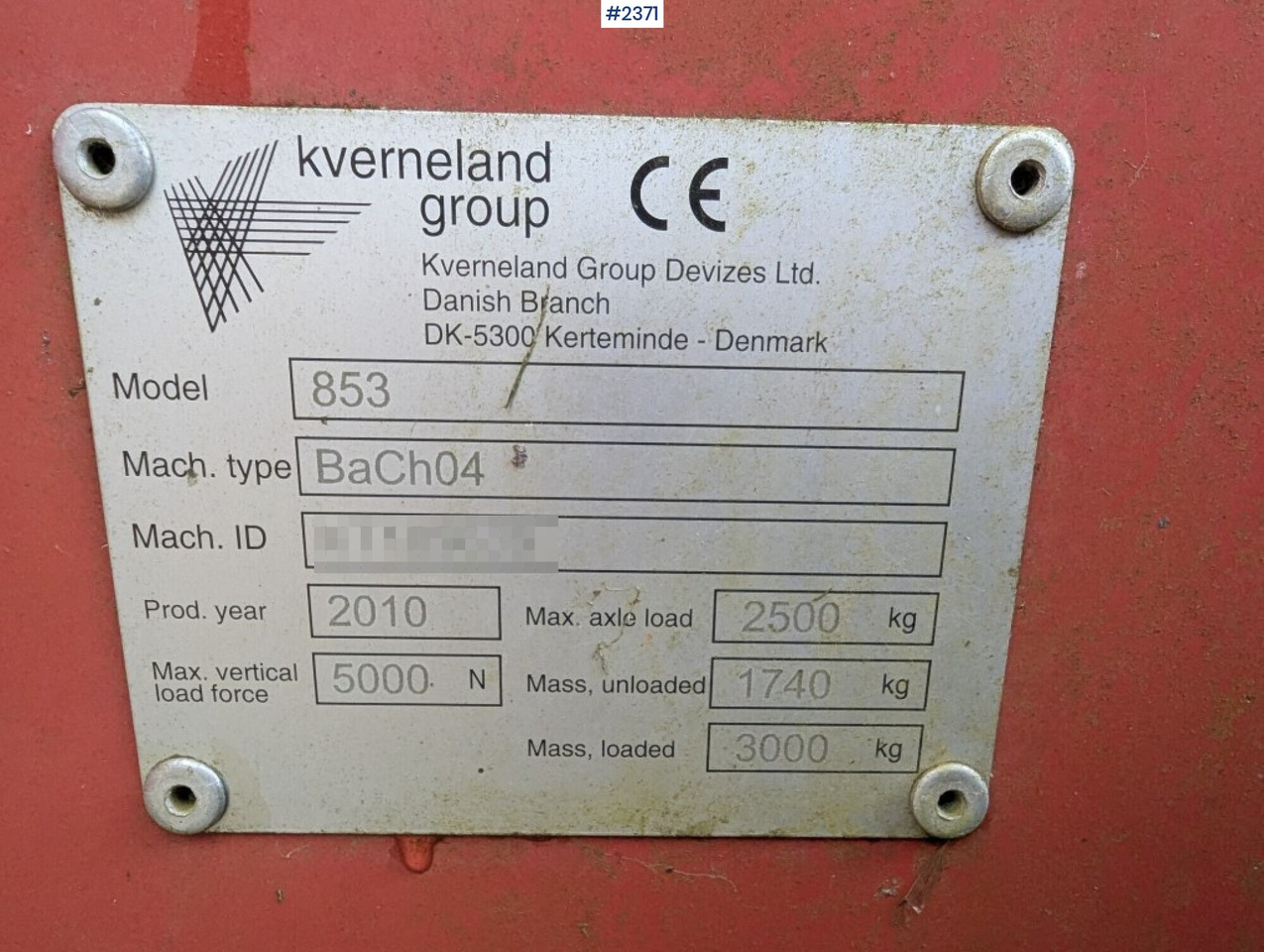 Matériel de fenaison Bale cutter / Feed shredder Kverneland Taarup 853: photos 11