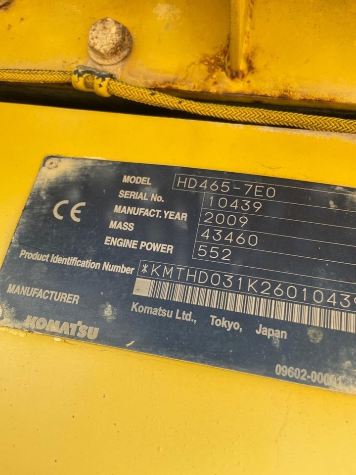 Komatsu HD 465-7E0, HD 405-7, HD 405-6, total 4 pcs - Tombereau rigide: photos 4 Komatsu HD 465-7E0, HD 405-7, HD 405-6, total 4 pcs - Tombereau rigide: photos 4
