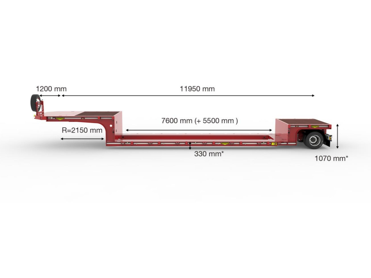 Semi-remorque surbaissé BROSHUIS 1ADU '2008 extended and torsion axle: photos 11