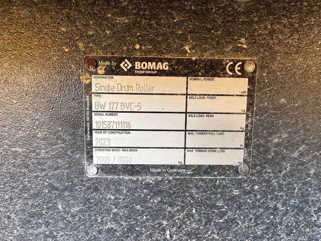 BOMAG DE BW 177 BVC-5 Stage V/Tier 4f - Compacteur à pieds de mouton/ Monocylindre: photos 2 BOMAG DE BW 177 BVC-5 Stage V/Tier 4f - Compacteur à pieds de mouton/ Monocylindre: photos 2