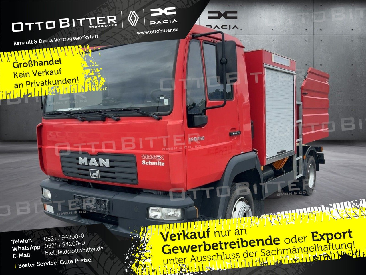 MAN LE 8150 4x2 Löschfahrzeug/Feuerwehr/Wassertank - Camion: photos 1 MAN LE 8150 4x2 Löschfahrzeug/Feuerwehr/Wassertank - Camion: photos 1