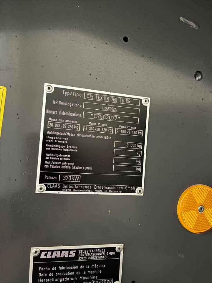 Claas Lexion 760 TT - Moissonneuse-batteuse: photos 2 Claas Lexion 760 TT - Moissonneuse-batteuse: photos 2