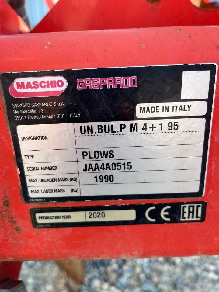 Maschio UNICO M 4+1 - Charrue: photos 4 Maschio UNICO M 4+1 - Charrue: photos 4