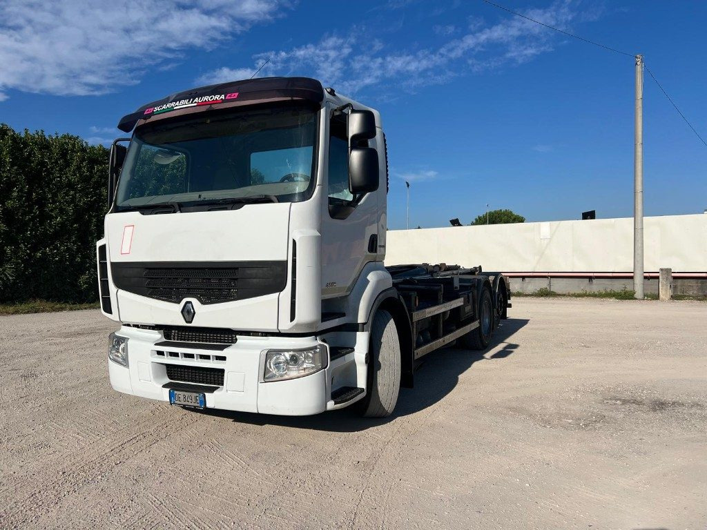 RENAULT PREMIUM 450 SCARRABILE FULL PNEUMATICO - Camion ampliroll: photos 1 RENAULT PREMIUM 450 SCARRABILE FULL PNEUMATICO - Camion ampliroll: photos 1