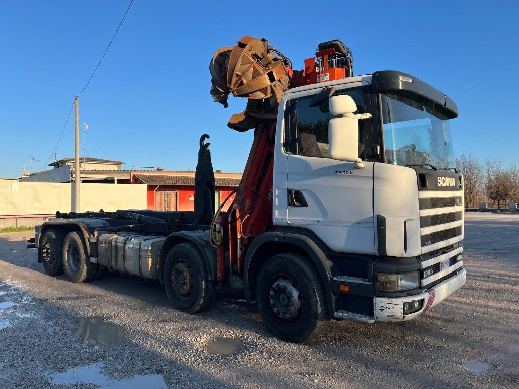 SCANIA CV R124 SCARRABILE CON GRU E POLIPO - Camion ampliroll: photos 4 SCANIA CV R124 SCARRABILE CON GRU E POLIPO - Camion ampliroll: photos 4